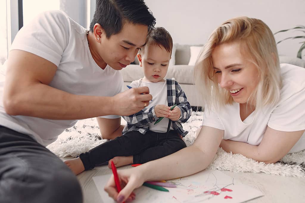 family doing an activity