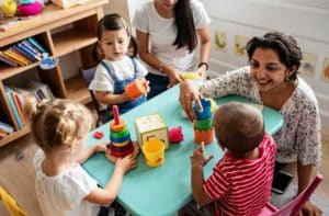 Nursery children playing